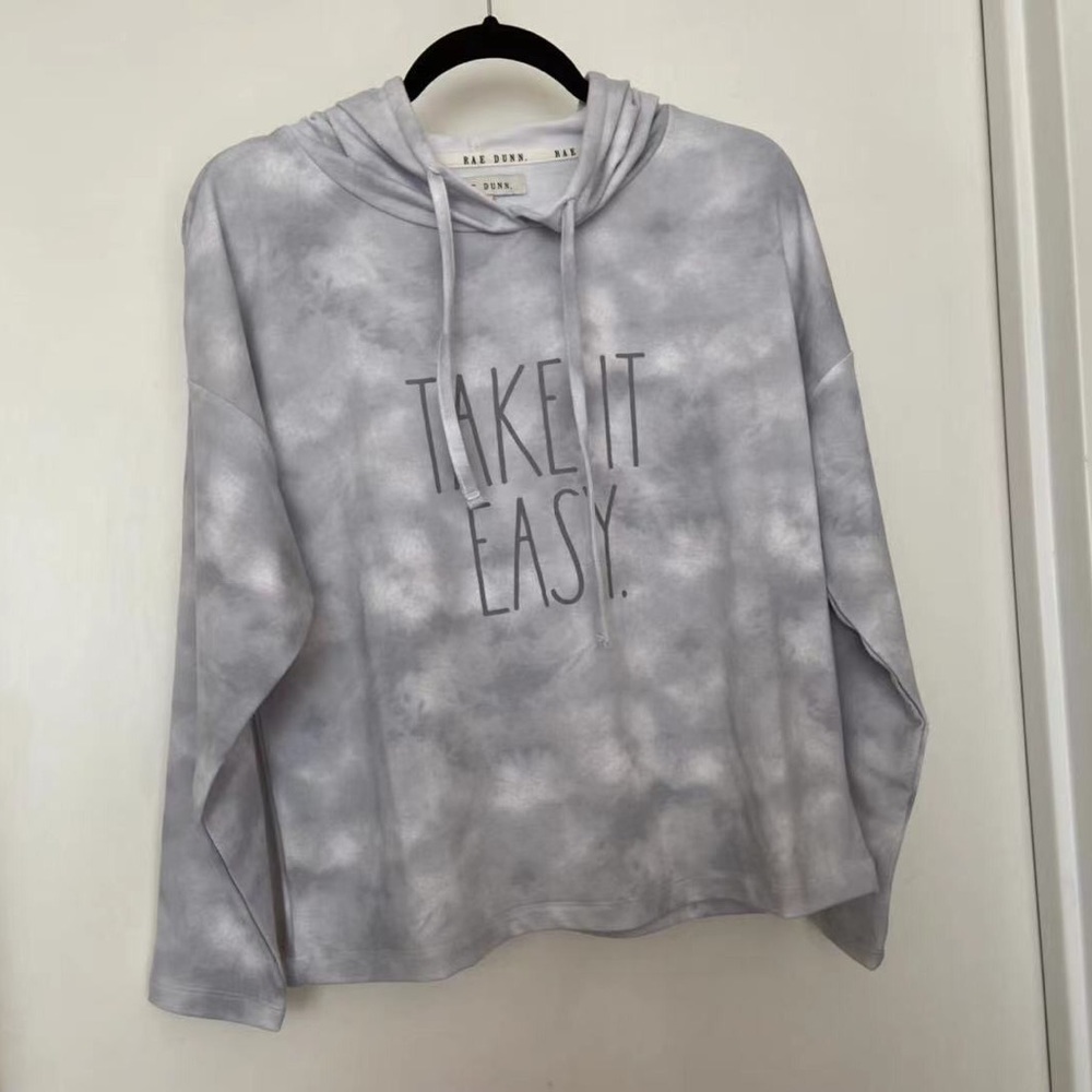 Women’s Rae Dunn Take It Easy Tie Dye Hoodie Size XS